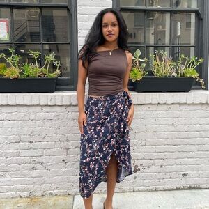Beautiful boho midi wrap skirt